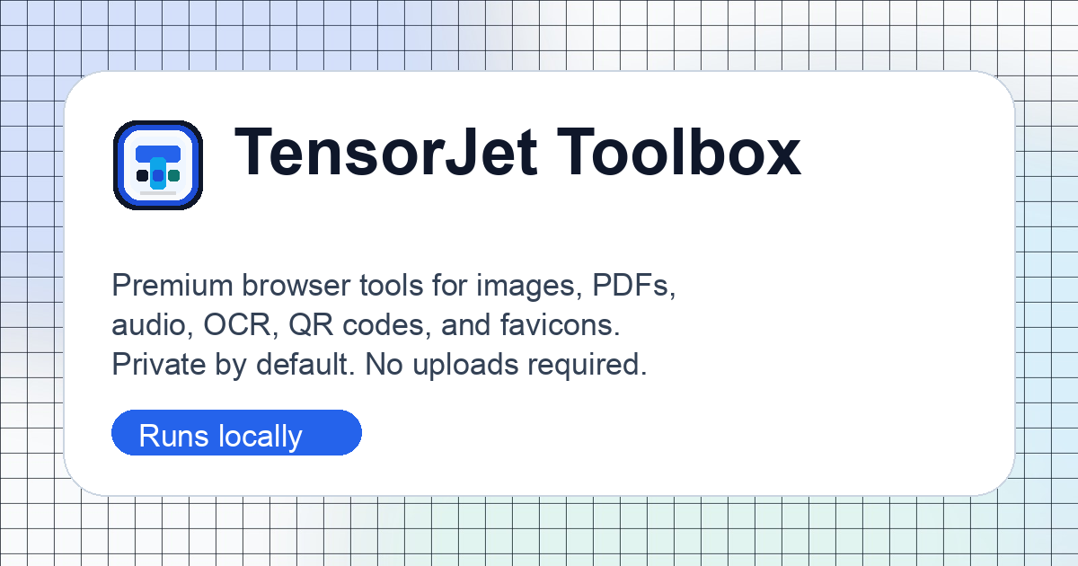 TensorJet Toolbox browser file tools preview